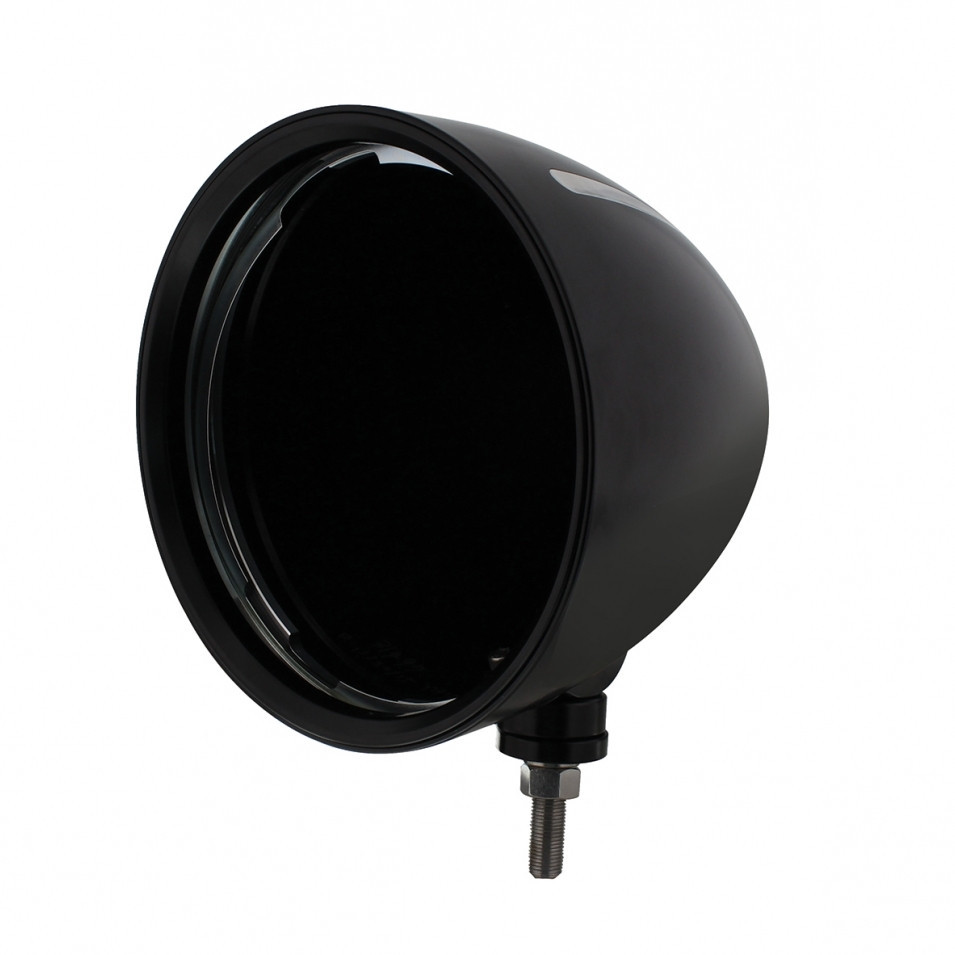 Groove Headlight Housing, Black, �BILLET� Style - without Visor