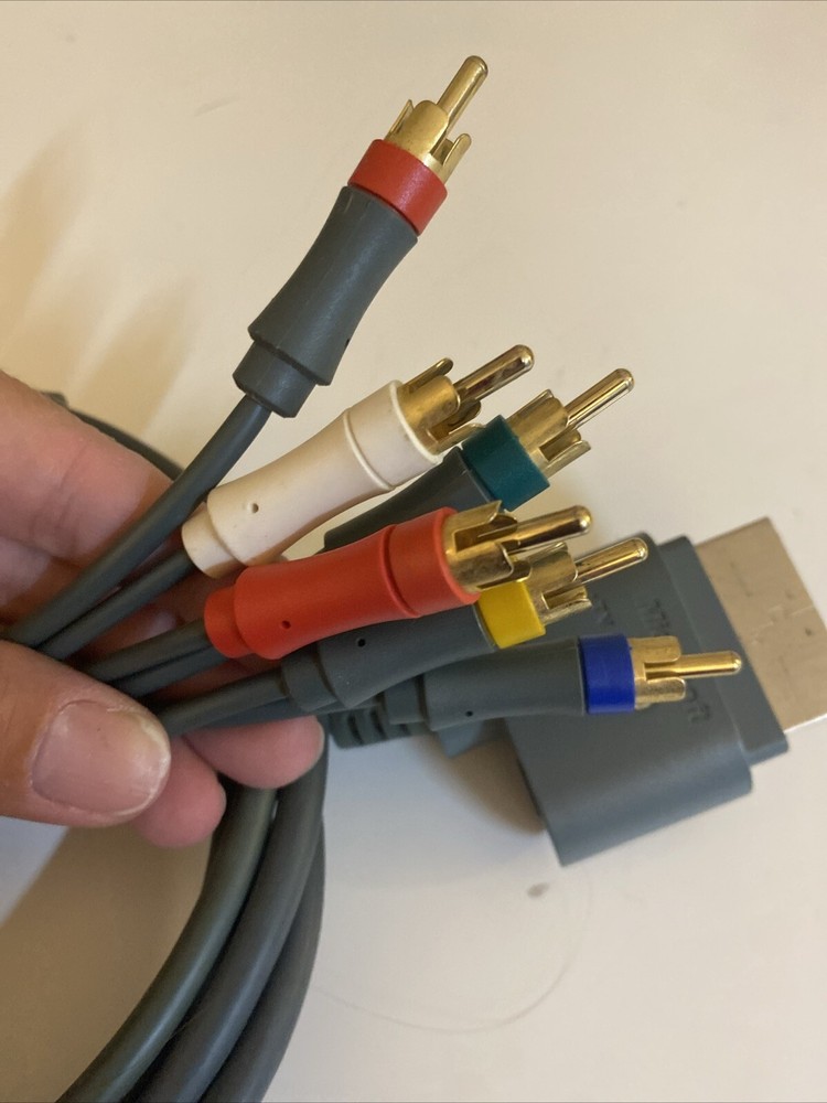 Official Microsoft Xbox 360 Audio Video AV Component HD Cable Cord! ~ Authentic!