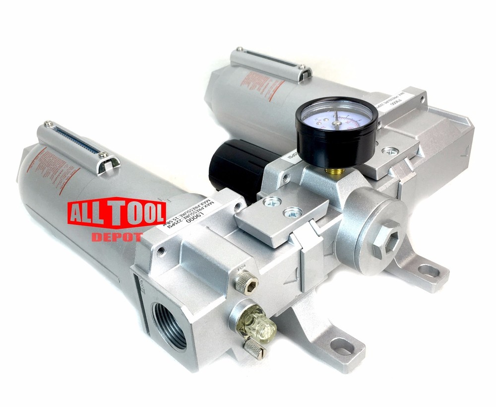 3/4" HEAVY DUTY HIGH FLOW Combo FILTER REGULATOR LUBRICATOR Clean Air Tools