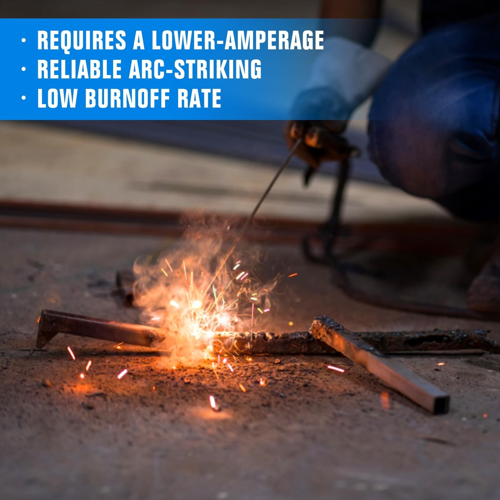 3/32" J422 Carbon Steel Welding Rods, 4.5LB for Welding Pressure Pipes