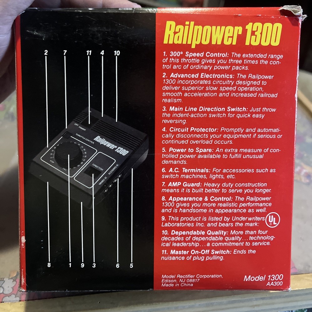MRC 1300 Rail Power Model Train Transformer Power Pack