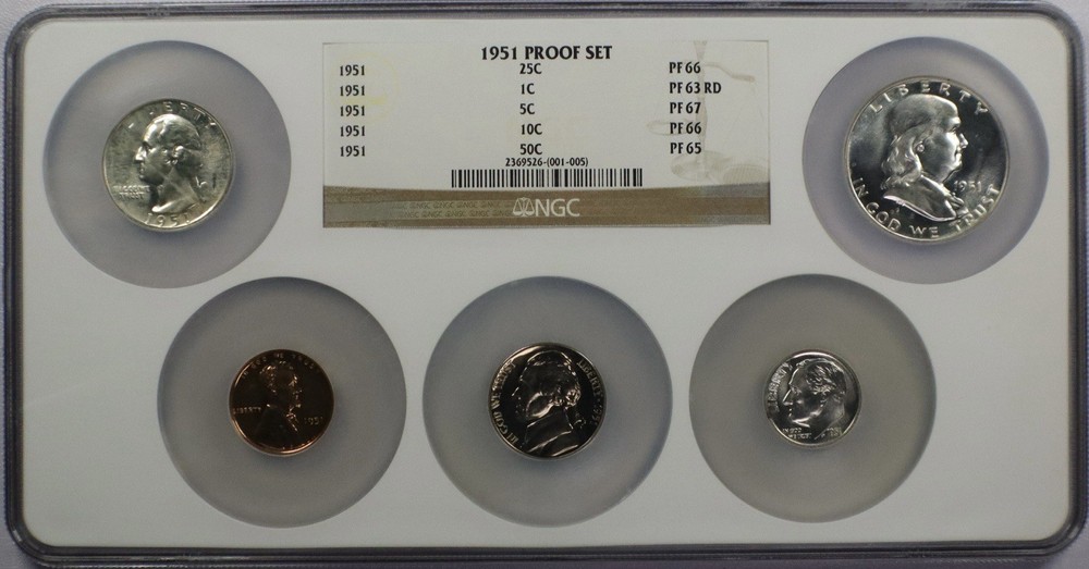 1951 Proof Set - NGC Certified PF63-PF67