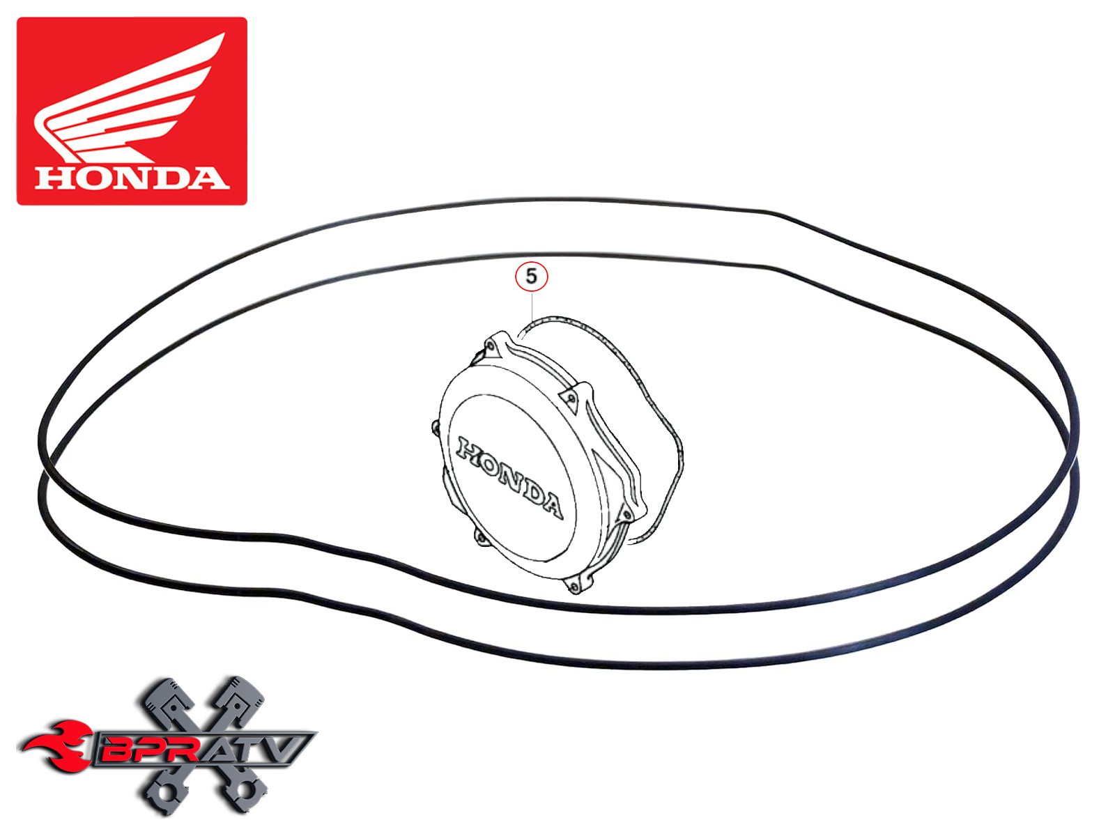 Hinson Clutch Cover Billet BILLETPROOF Honda TRX450R TRX 450ER C224 (2004-2014)