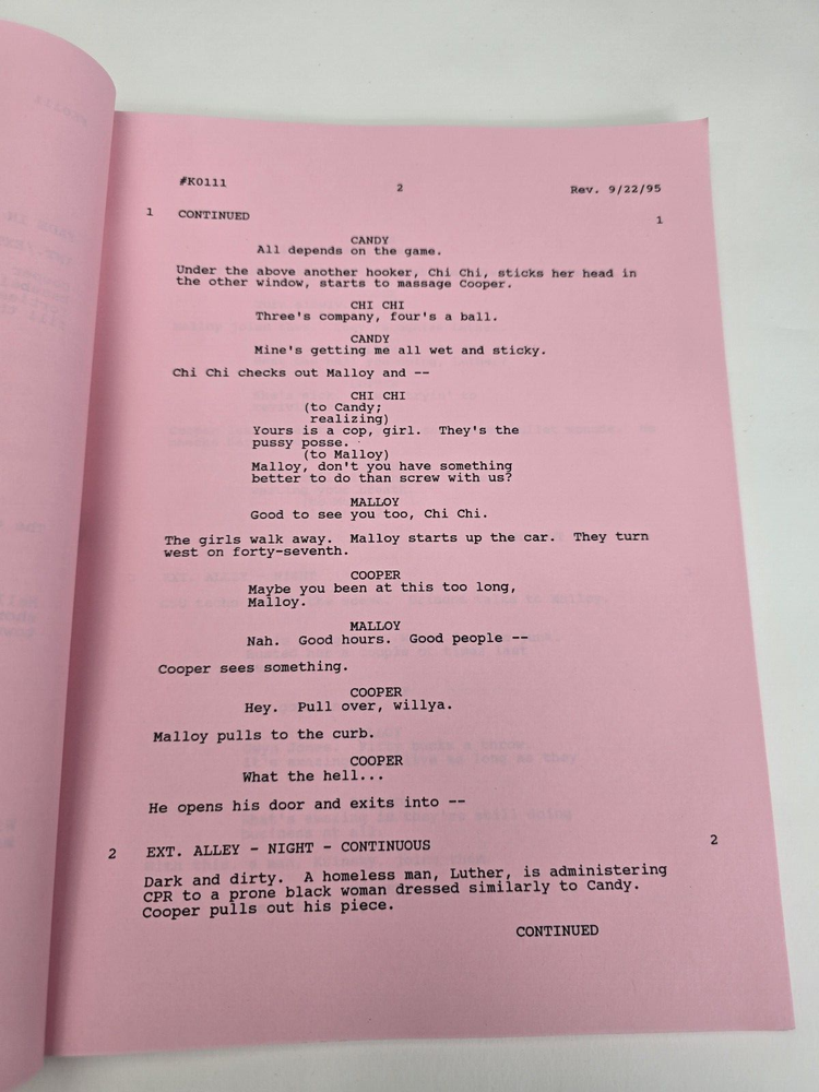 LAW & ORDER / Barry M. Schkolnick 1995 TV Script, Benjamin Bratt "Humiliation"