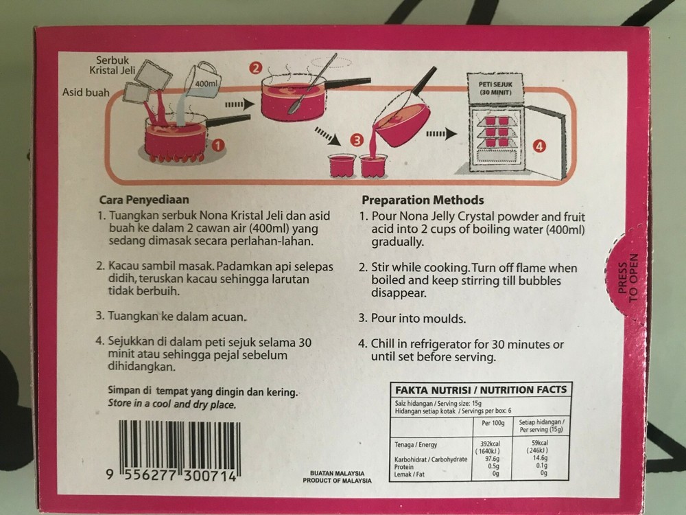 NONA JELLY CRYSTAL POWDER_Raspberry Flavour