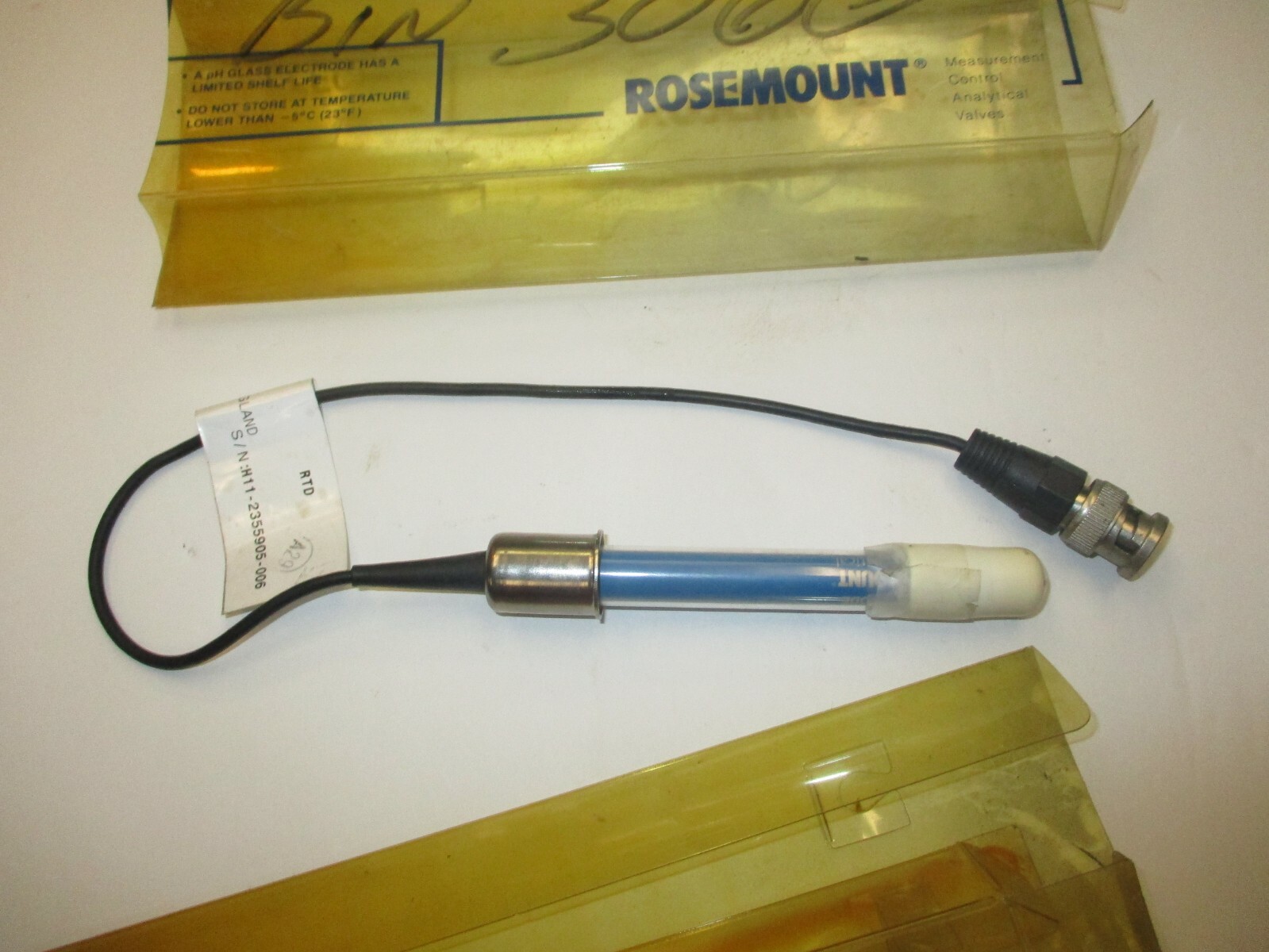 Rosemount Analytical 2001553 General Purpose pH Electrode w/o Gland -NIB