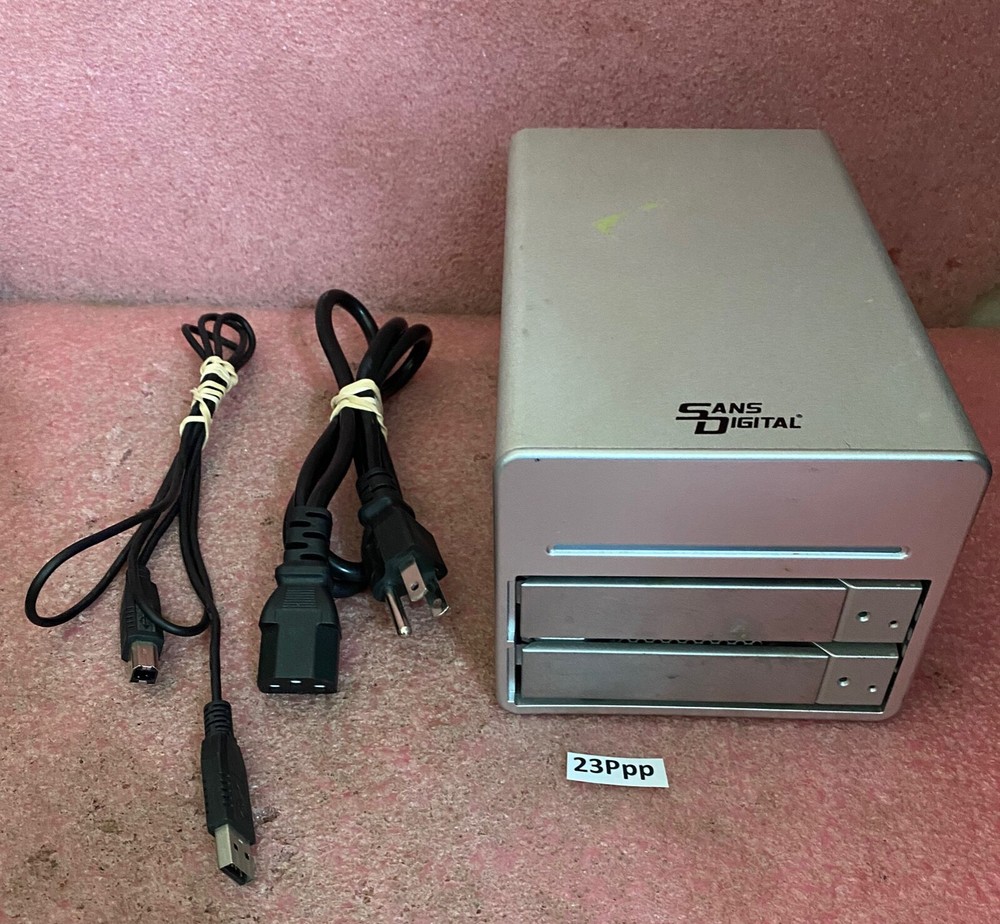 Sans Digital RAID Case With 2x 2TB External USB 2.0 Hard Drives.