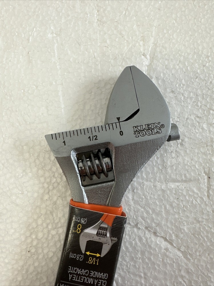 Klein Tools O5078 Extra Capacity Adjustable Wrench, 8"