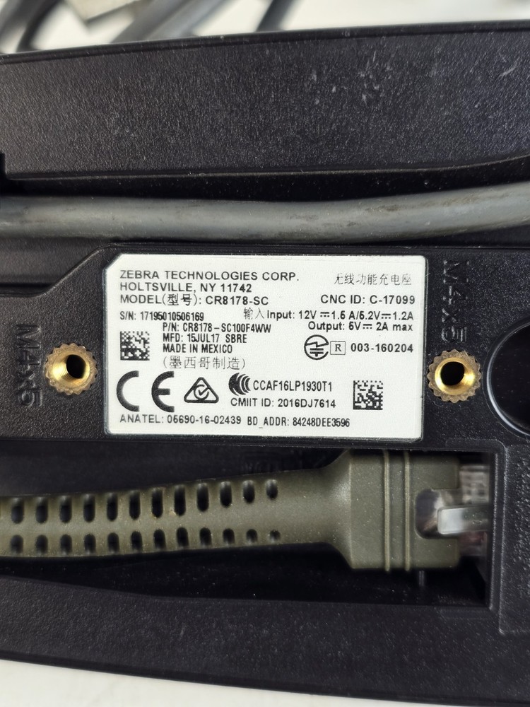 ZEBRA DS8178 Wireless Bar Code Scanner + CR8178-SC Charging Cradle + USB