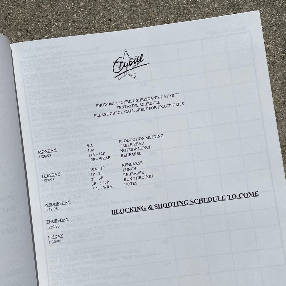 CYBILL 1998 TV Series SET Production Used Scripts Table Final Revised A/O Drafts