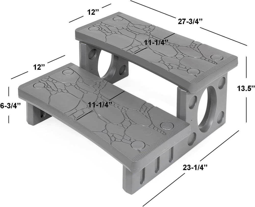 Premium Multi Purpose 2-Step Spa Hot Tub RV Campers Deck Steps Dec