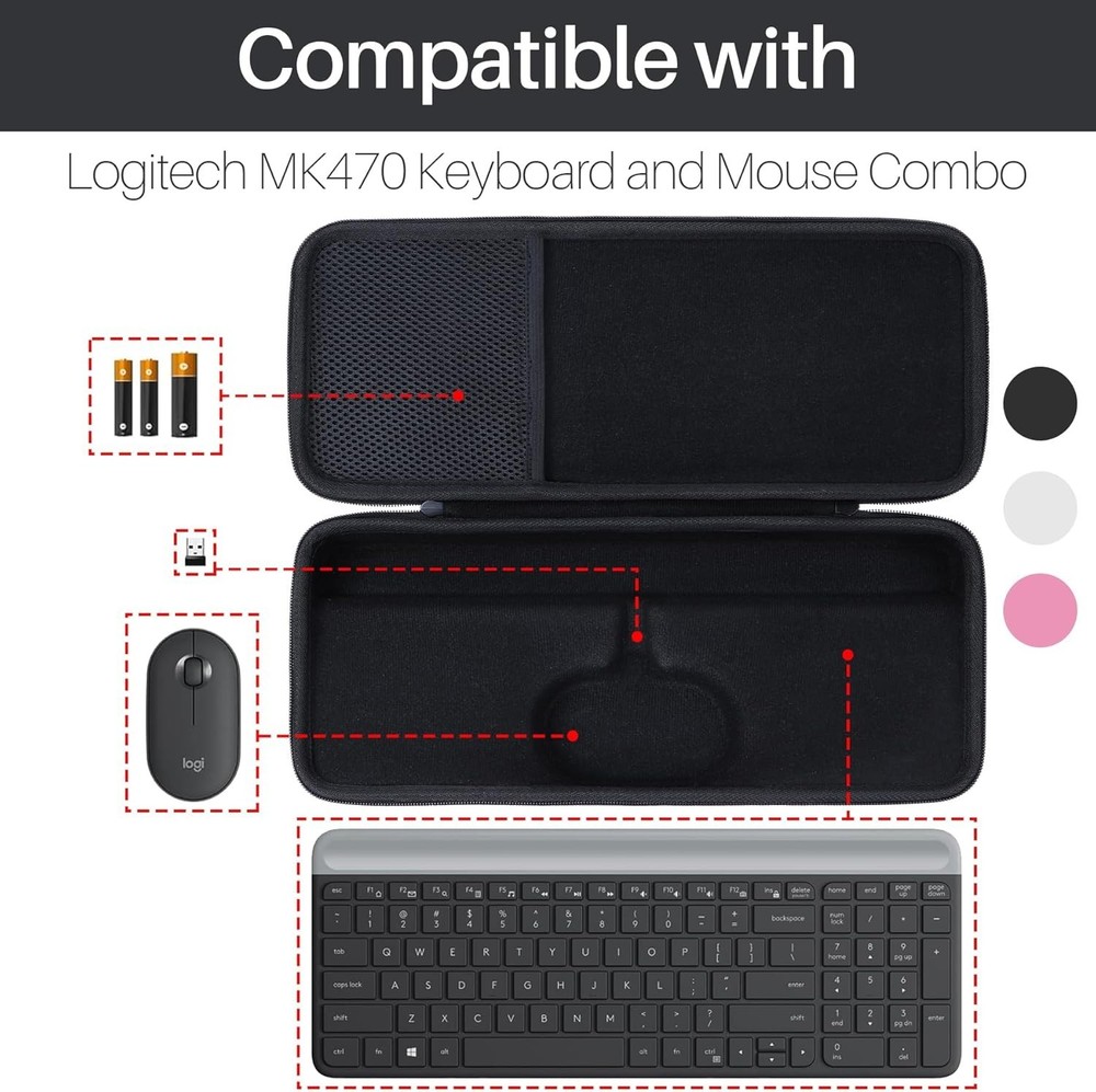 Hard Case Compatible with Logitech MK470 Slim Keyboard and Mouse Combo Graphi...