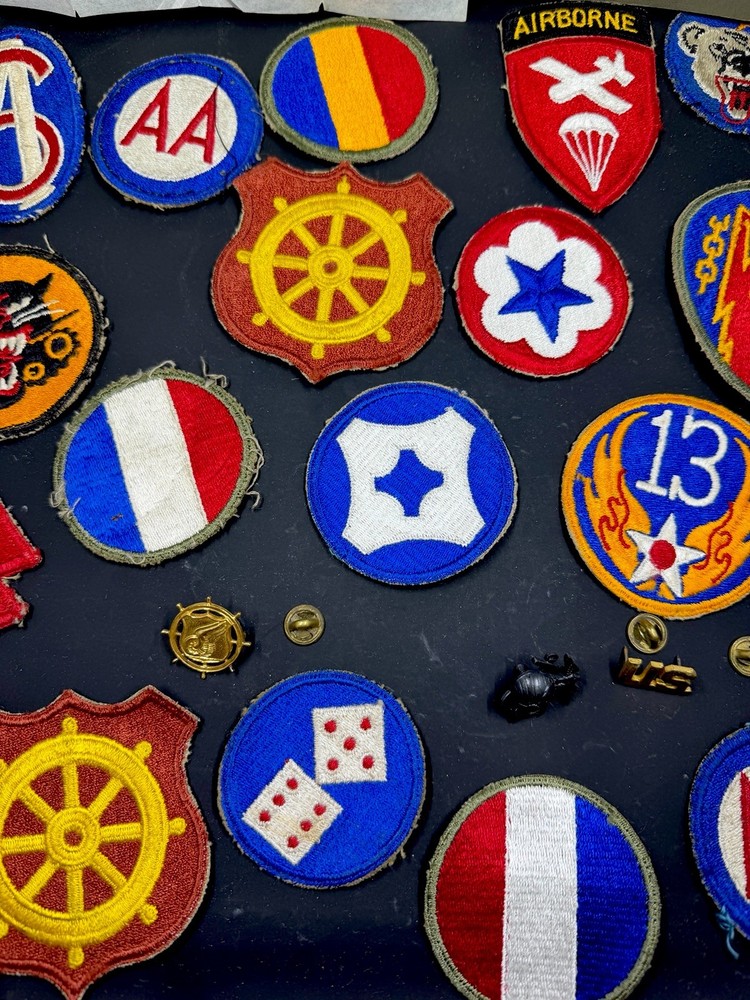 WWII US Army Patch Lot Airborne 13th AF Tank Destroyer 1944 Telegram