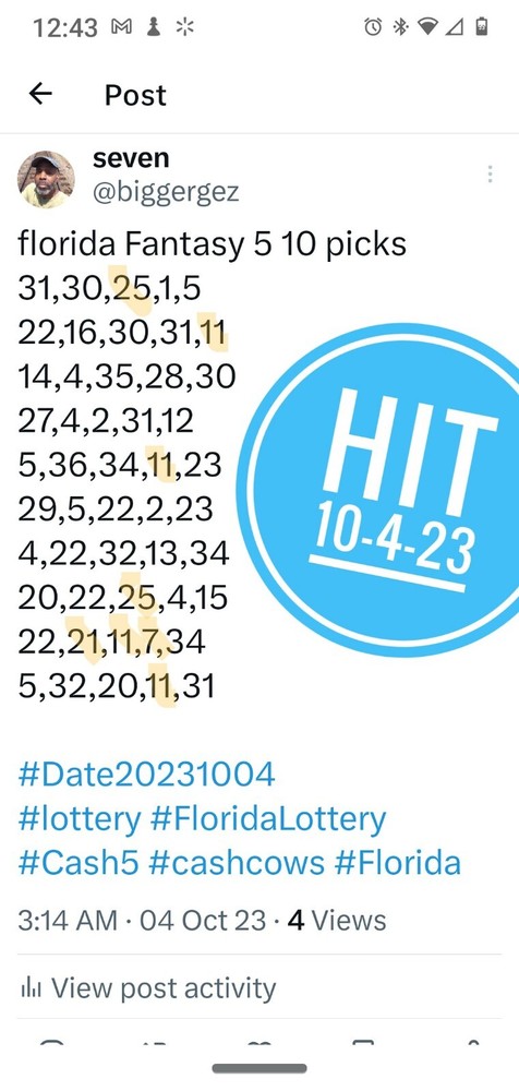 Florida Lottery Pack 4 Programs Numbers software CD for Windows 7 & 8 & 10