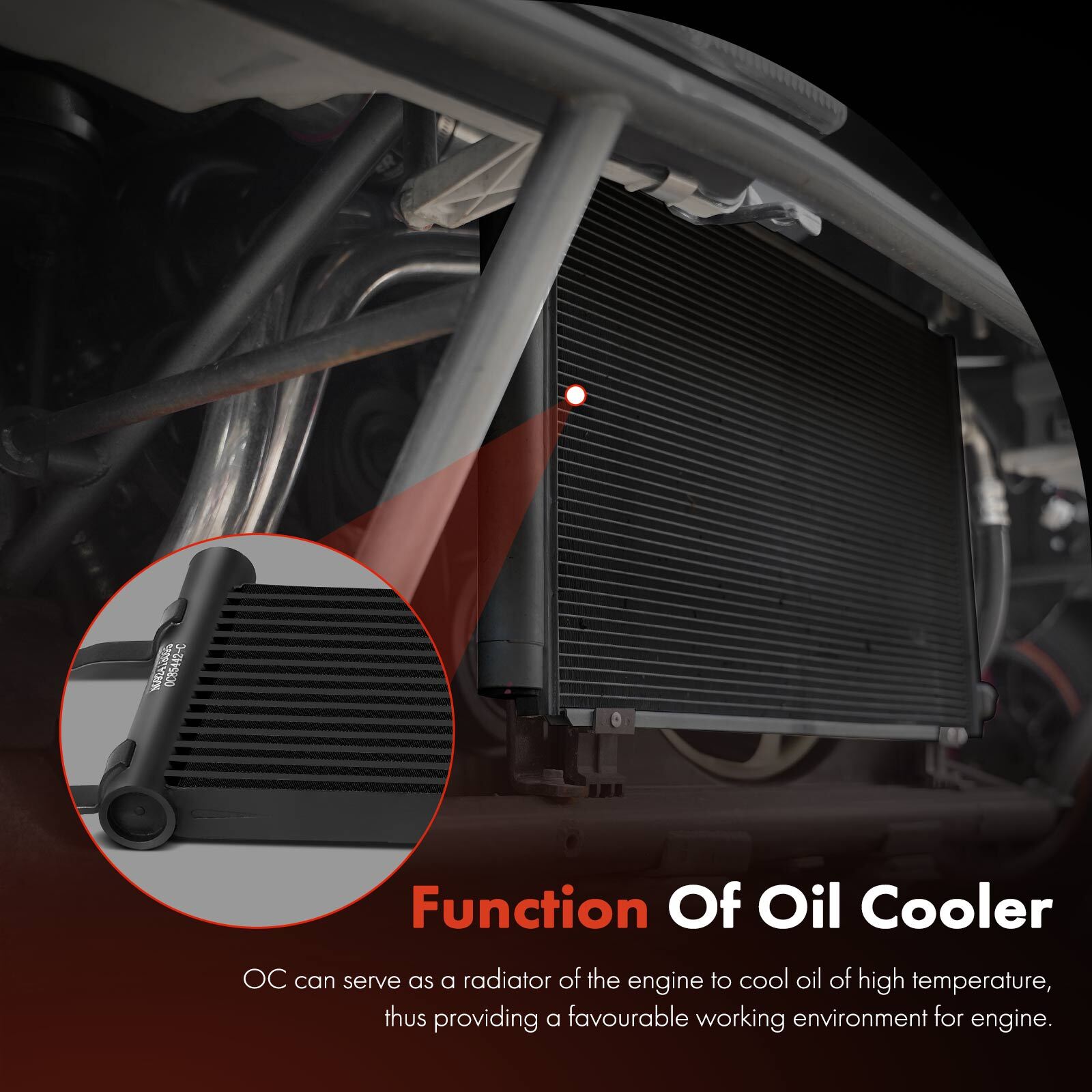 Transmission Oil Cooler for Jeep MP Compass 2023 2024 L4 2.0L with Start Stop