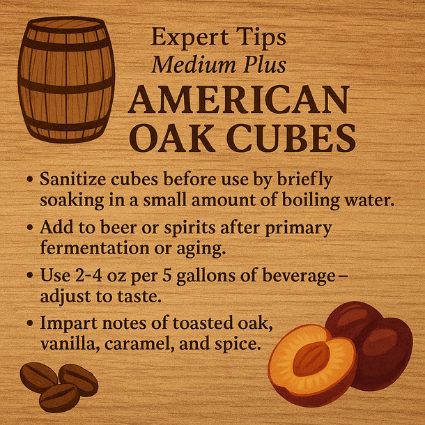Label Peelers American Oak Cubes (Medium Plus) 4 oz