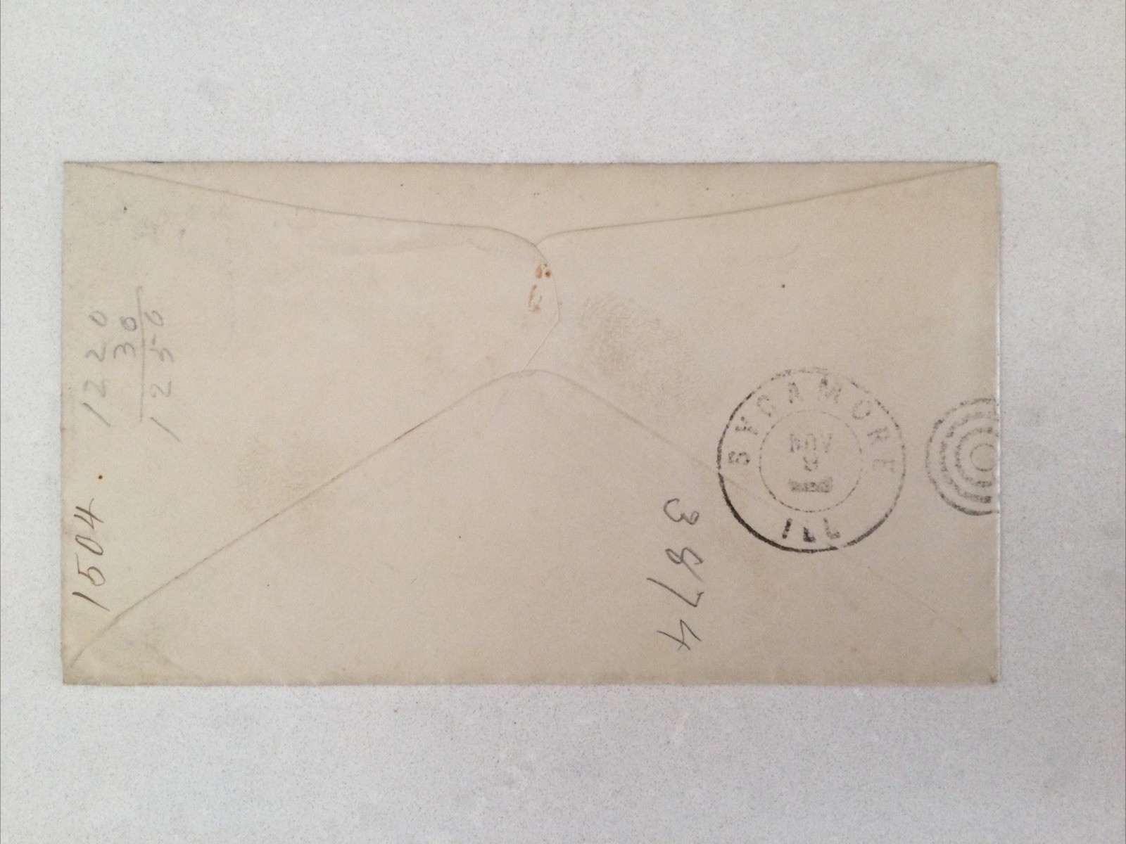 1870s Whitcomb & Kendall Chicago Sycamore Illinois Ad Postal Cover Scott #182 1c