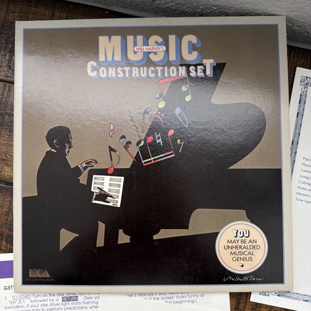Commodore 64 Software Music Construction Set 1983 EA Will Harvey's