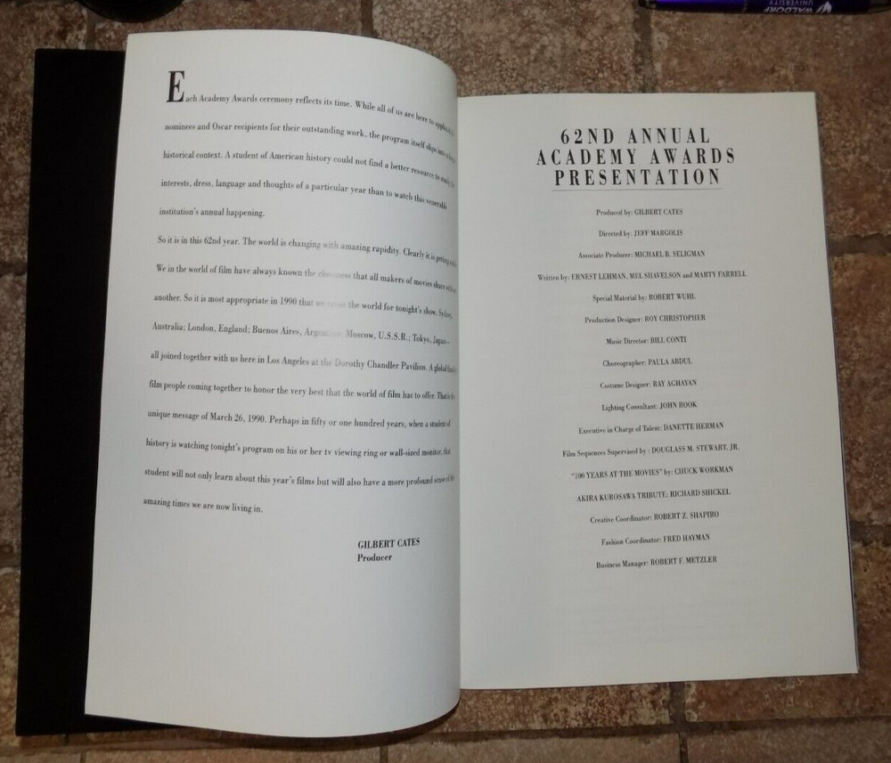 62nd Annual Acadamy Awards Program - SIGNED by MICHAEL CHICKLIS - 1990 Oscars