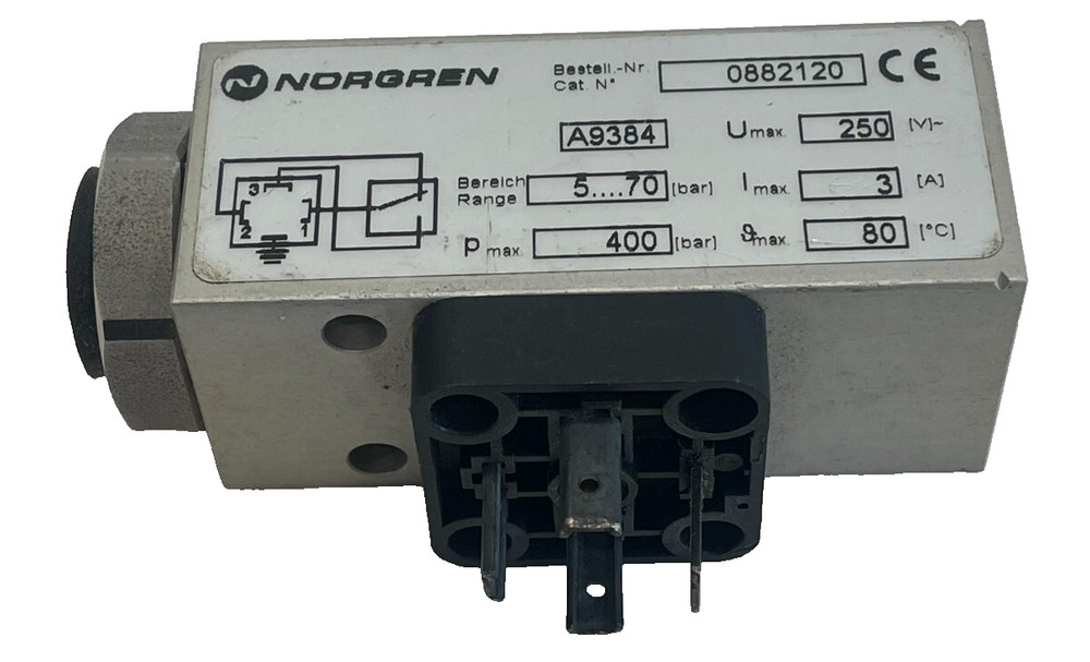 USED NORGREN 0882120 PRESSURE SWITCH