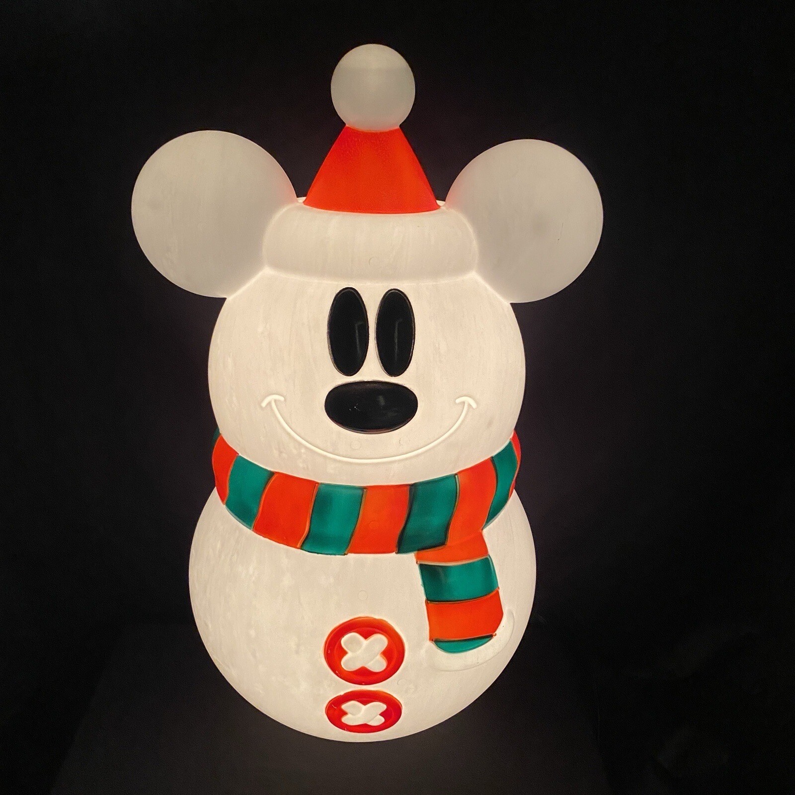 Disney Blow Mold Mickey Mouse Snowman White 23 Inches Christmas 2020 Lighted