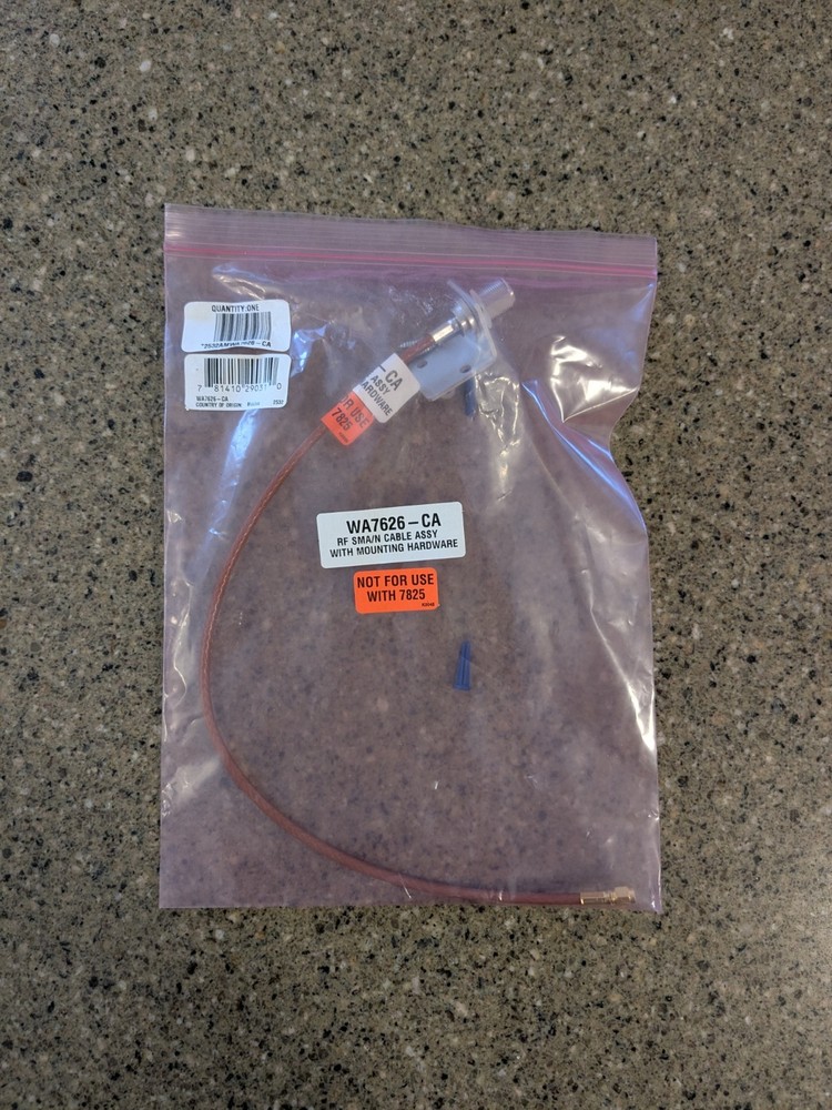 WA7626-CA RF SMA/N Cable ASSY with mounting hardware