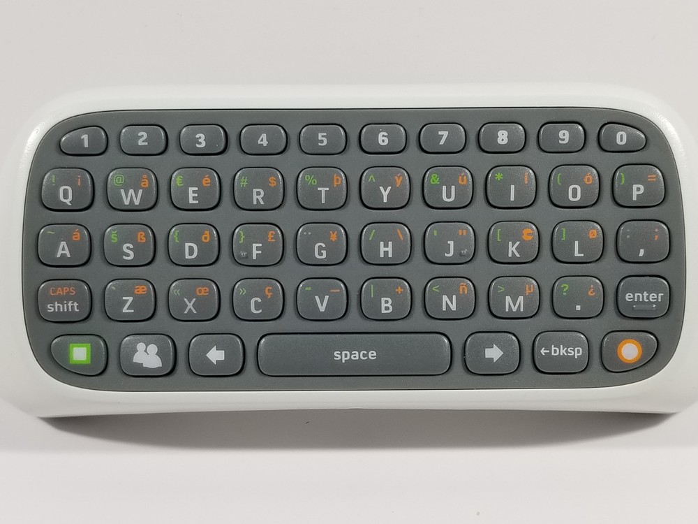 ¤ Official White Chat Pad Controller Keyboard Wired Microsoft Xbox 360 OEM Work