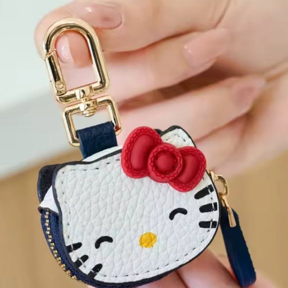 6PK Hello Kitty White Bag Charm Key Ring2