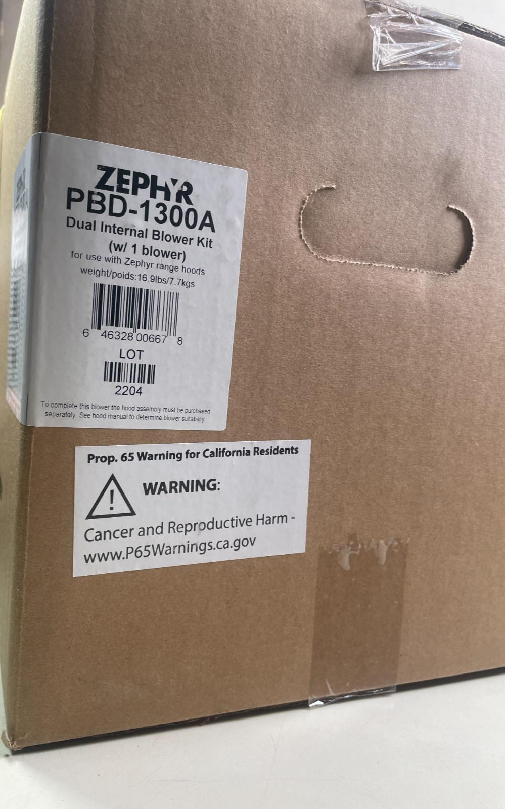 Zephyr PBD-1300A 1300CFM Dual Internal Blower Kit