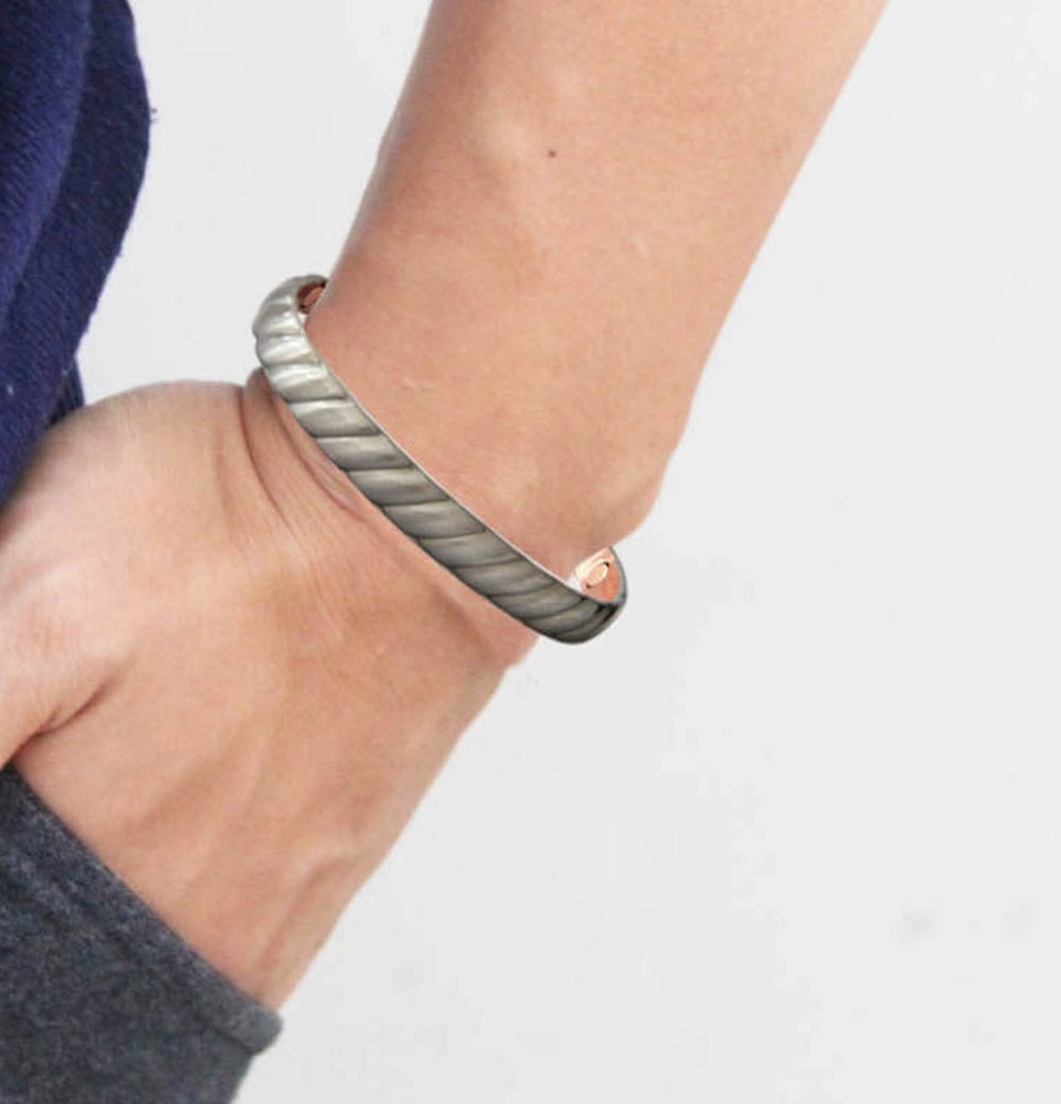 PROEXL ETNA PURE SOLID COPPER MAGNETIC BRACELET GRAPHITE FINISH FOR ARTHRITIS