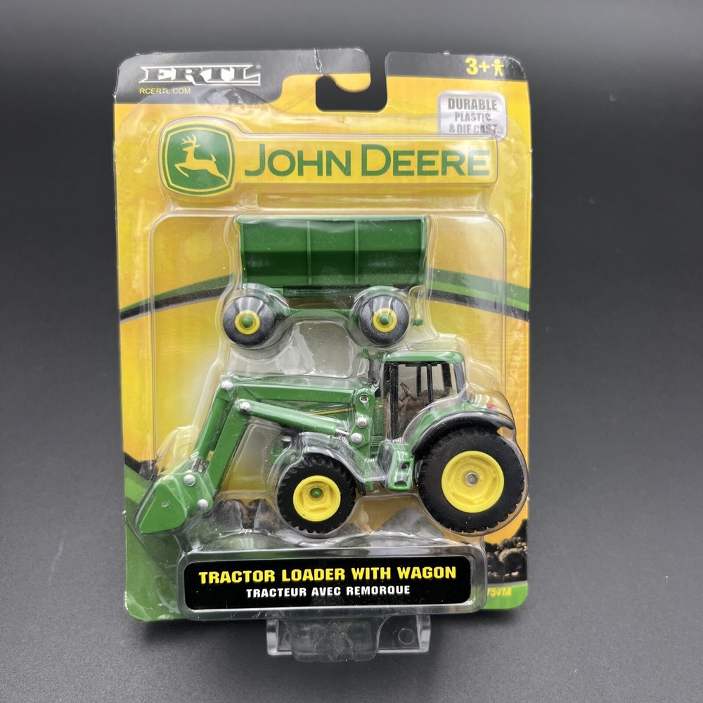 2007 ERTL John Deere Tractor Loader with Wagon New 37541A -E