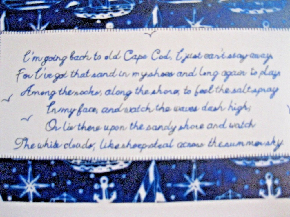 Praise CAPE COD Embroidered Pillow pattern Uncut 2010  Dottie Kreuger
