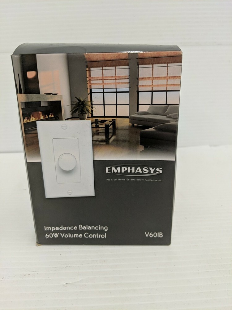 Emphasys Pro-Wire White Impedence Slider Volume Control VX100 w/ Wall Plate