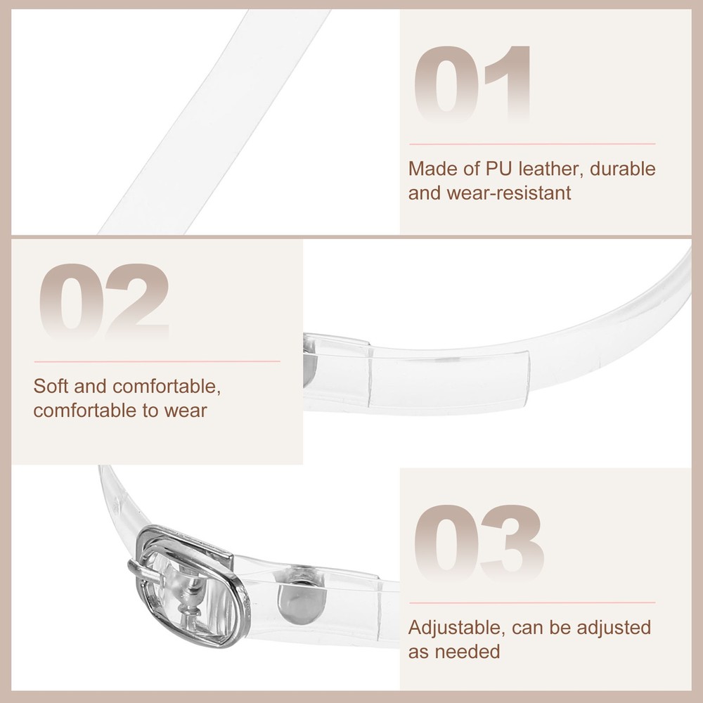 2 Pair Replacement Ankle Strap for Heels Shoe Bands, Transparent