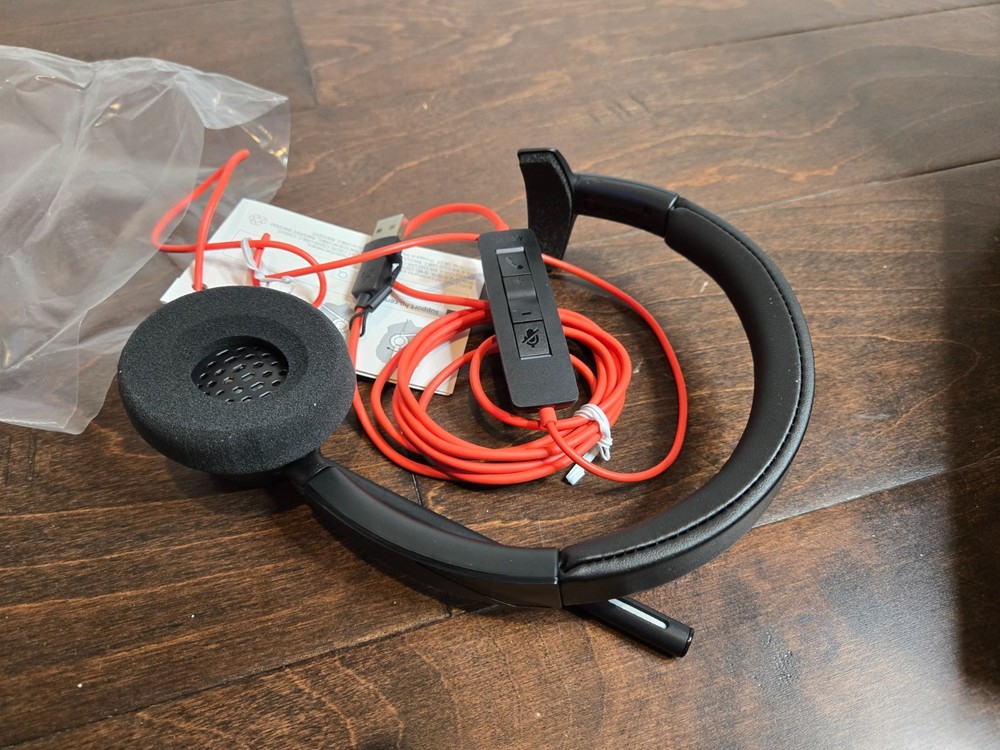 RT NEW Poly Blackwire 3310 Monaural Microsoft Teams USB-C Headset +USB-C/A