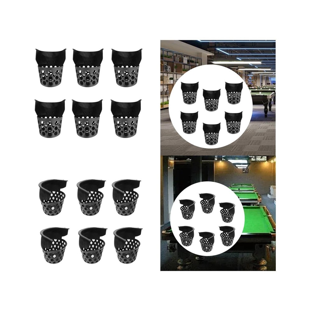 6Pcs Billiard Pool Table Pockets Baskets Strong Billiard Table Ball Hole Pocket