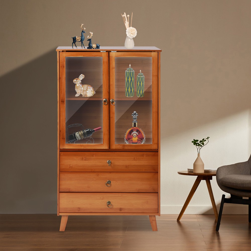 Accent Storage Cabinet with 2 Doors Buffet & Sideboard Decorative Cabinet