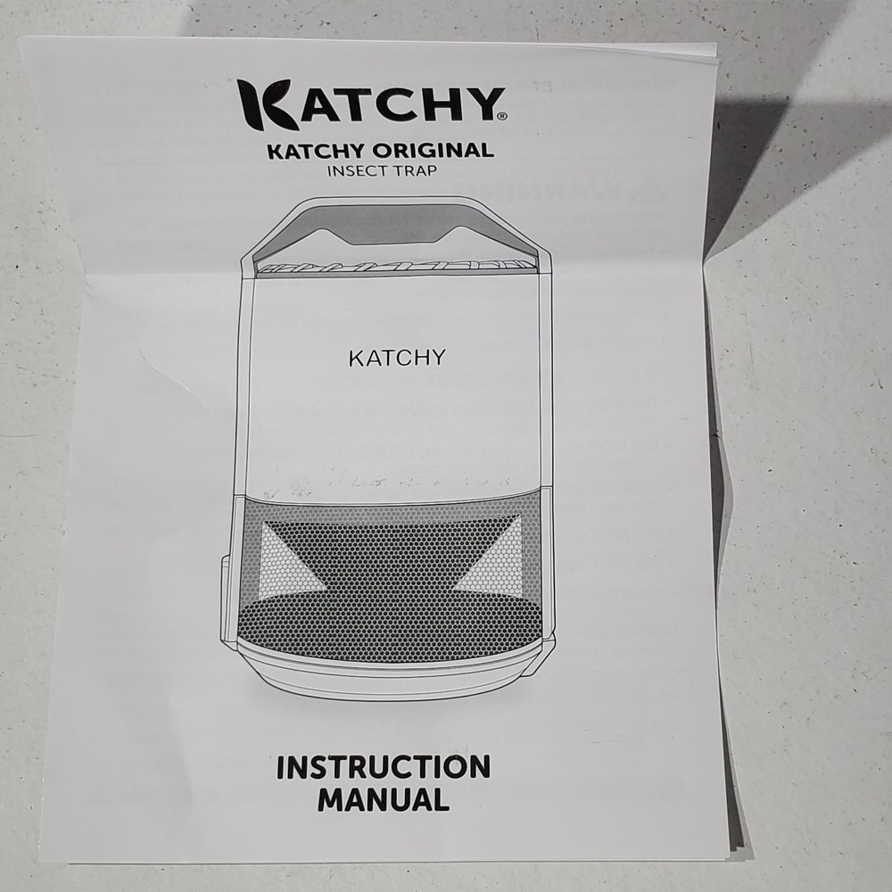 Katchy Automatic Indoor Insect Trap - Black UV Light Table Top Bug Catcher