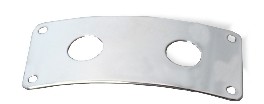 Jack Plate Rectangular Double Jack Curved Body Mount Chrome 0811228CH