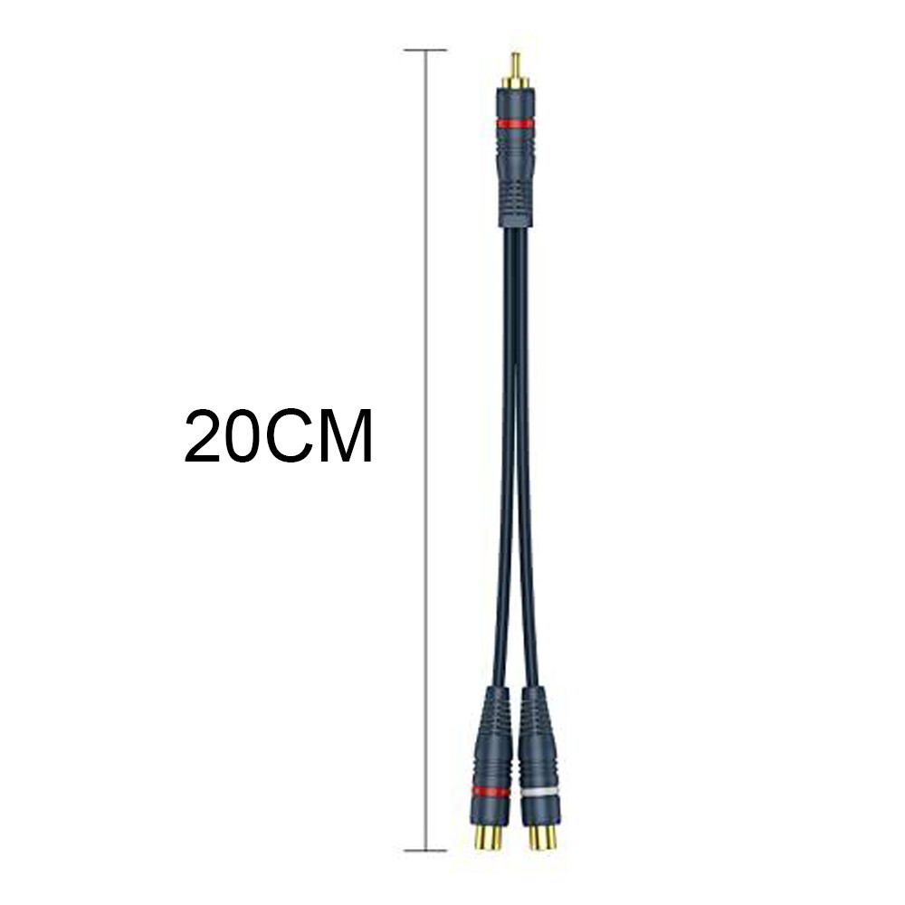 RCA 1 Female to 2 Male RCA 1 Male to 2 Female Audio Y-Converter Splitter Adapter