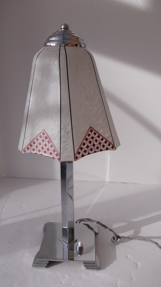 Original Chrome Art Deco Table Lamp