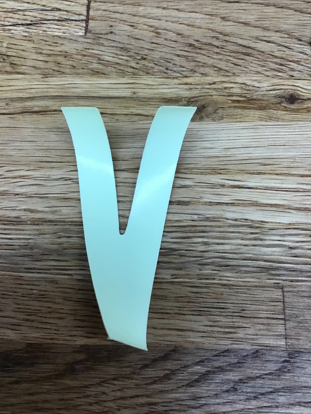 Firefighter / EMT Turnout Coat Reflective Iron-On Letter “V” Lime Green D-6