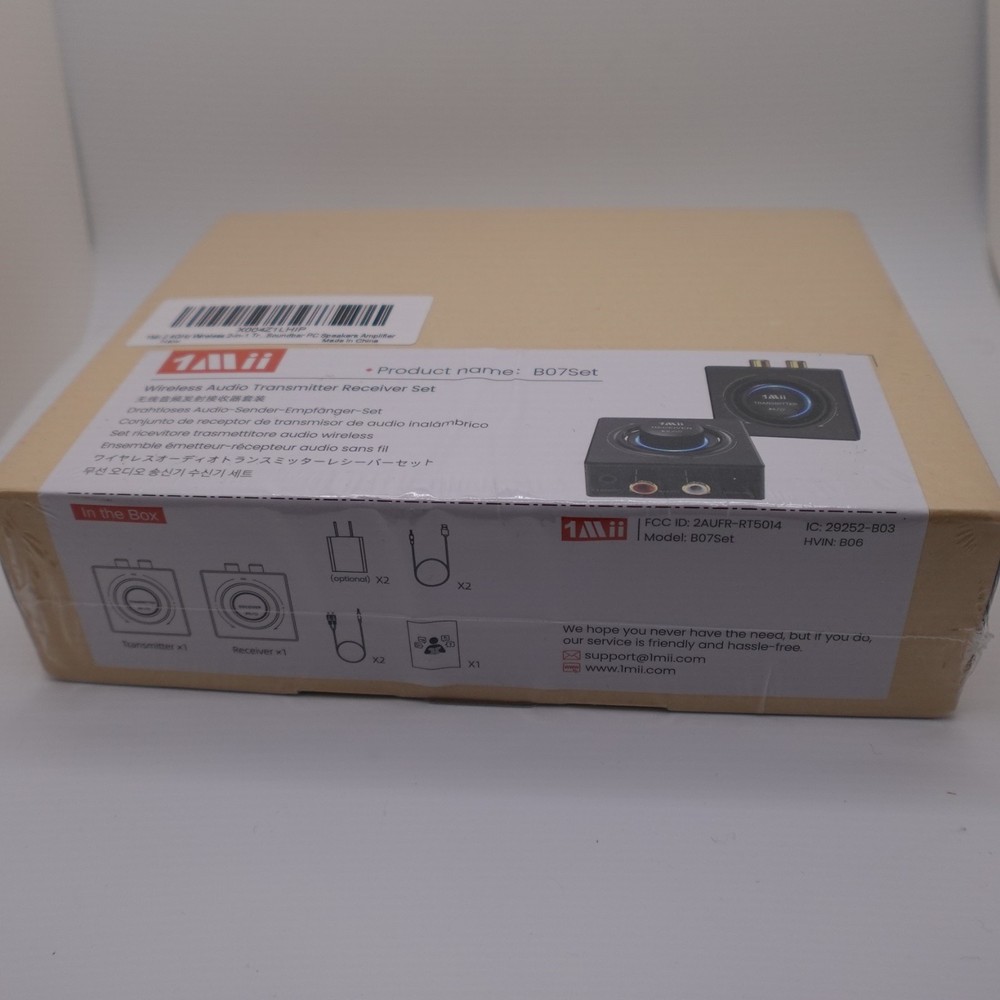 1Mii 2.4GHz Wireless Audio Transmitter Receiver Set for TV, 262Ft/80M Long Range