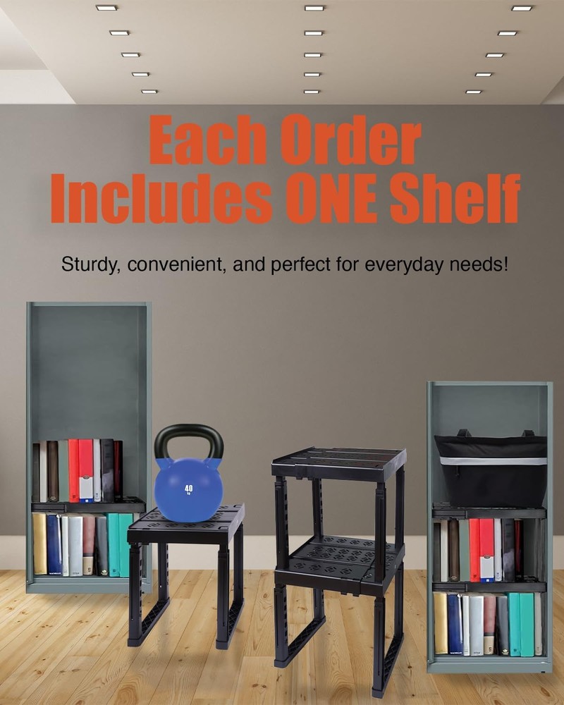 Locker Organizer Shelf， Adjustable Width and Height, Stackable, Ideal Locker ...