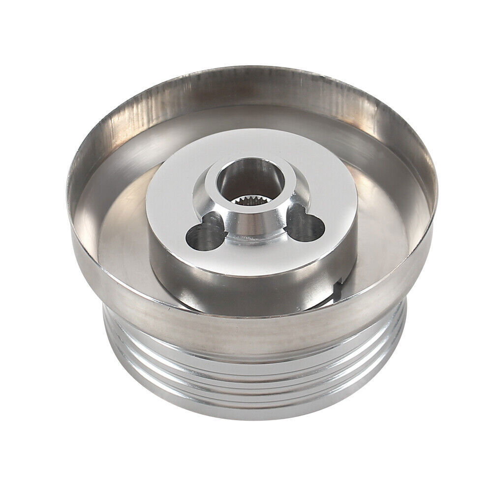 For GM Chevy 5 & 6 Hole Steering Wheel Polished Hub Adapter Flaming River Ididit