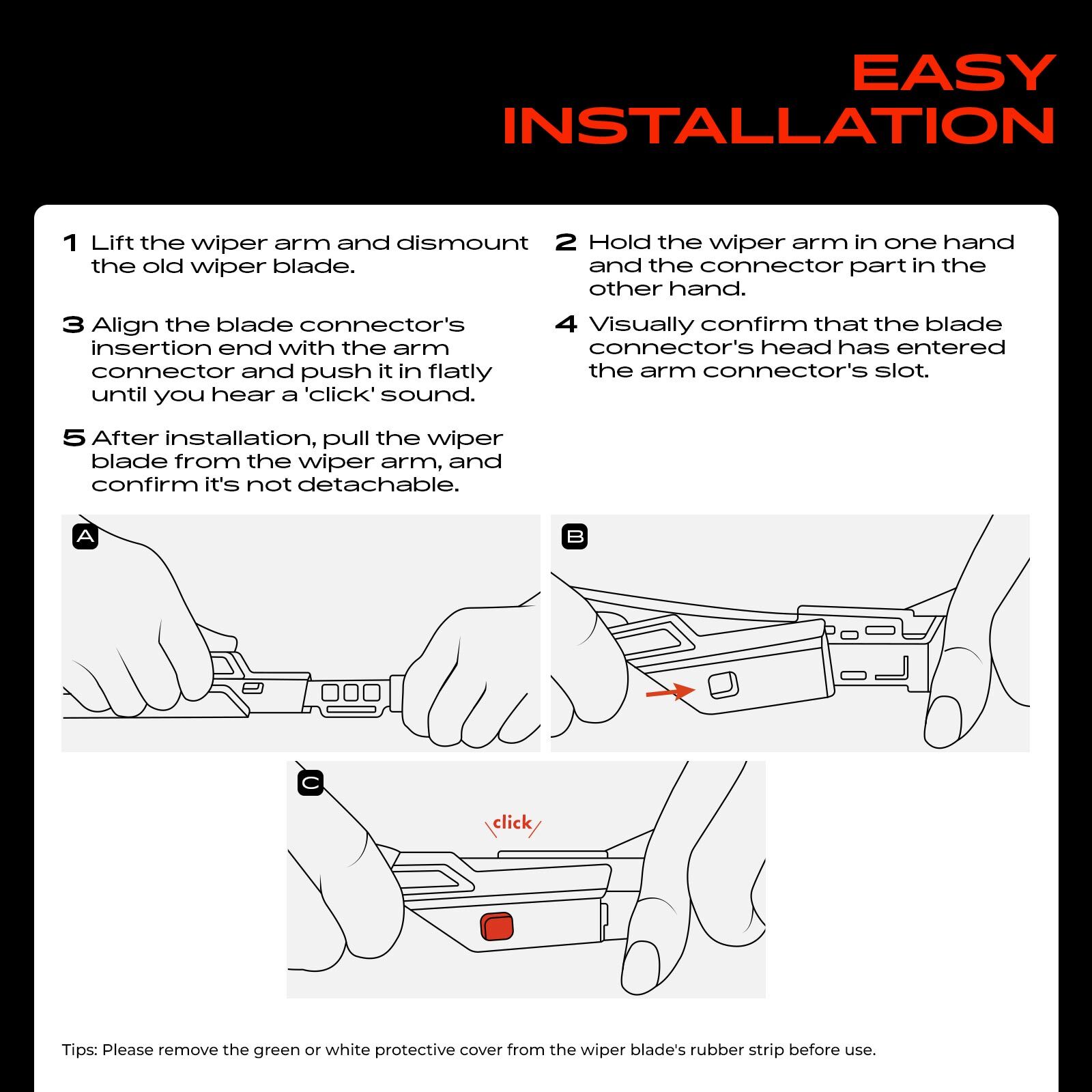 2x Front 22" & 22" Windshield Wiper Blades for Chevy Silverado 1500 GMC Cadillac