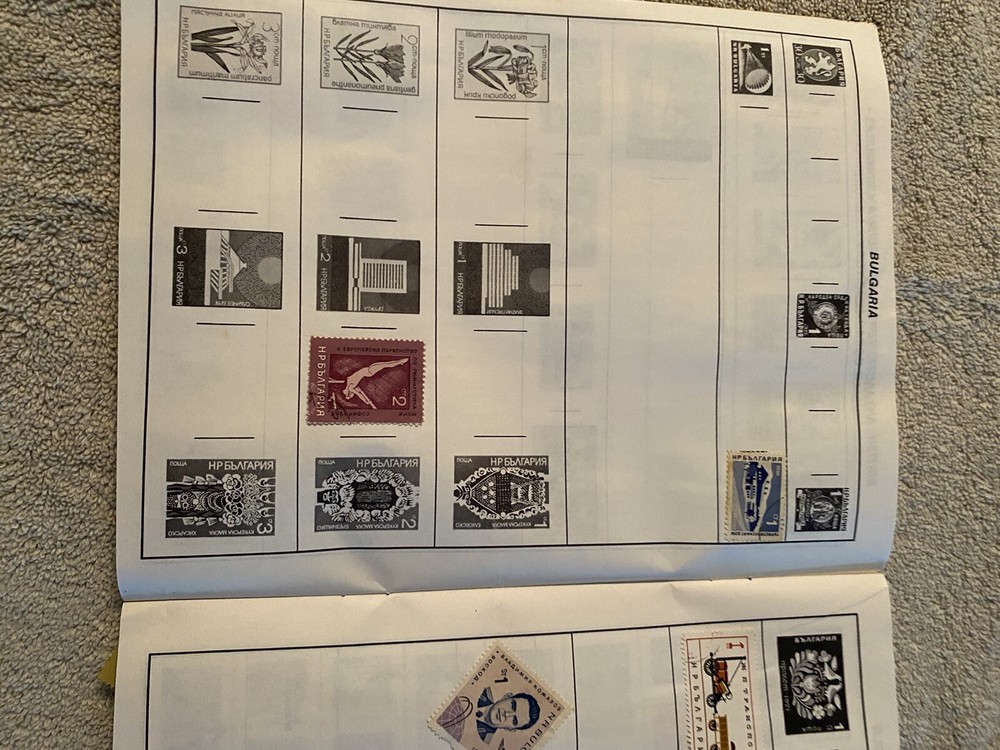 1970’s Stamp Collecting Book with Stamps