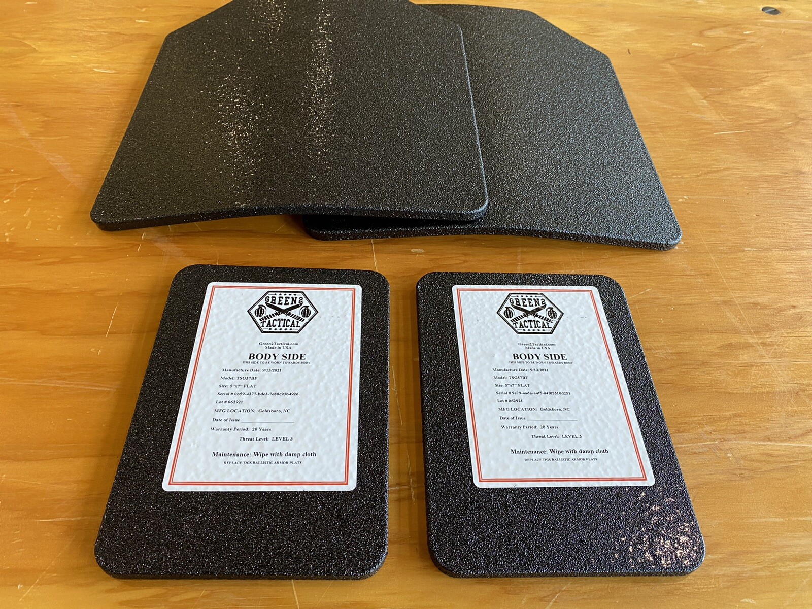 Black Tactical Vest Plate carrier w/ 2 Curved 10x12 Plates & Side Plates