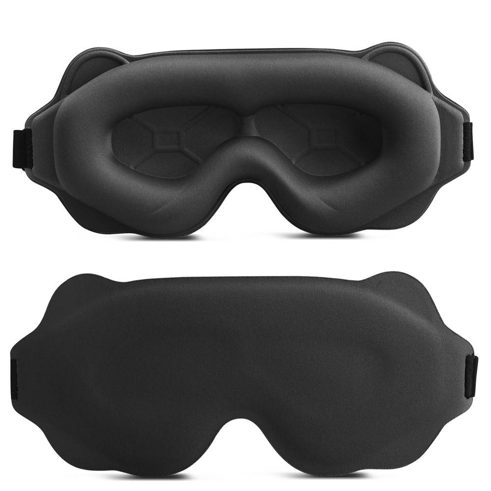 3D Luxury Sleep Eye Mask for Side Sleeper-Light Blocking & Zero Eye Pressure
