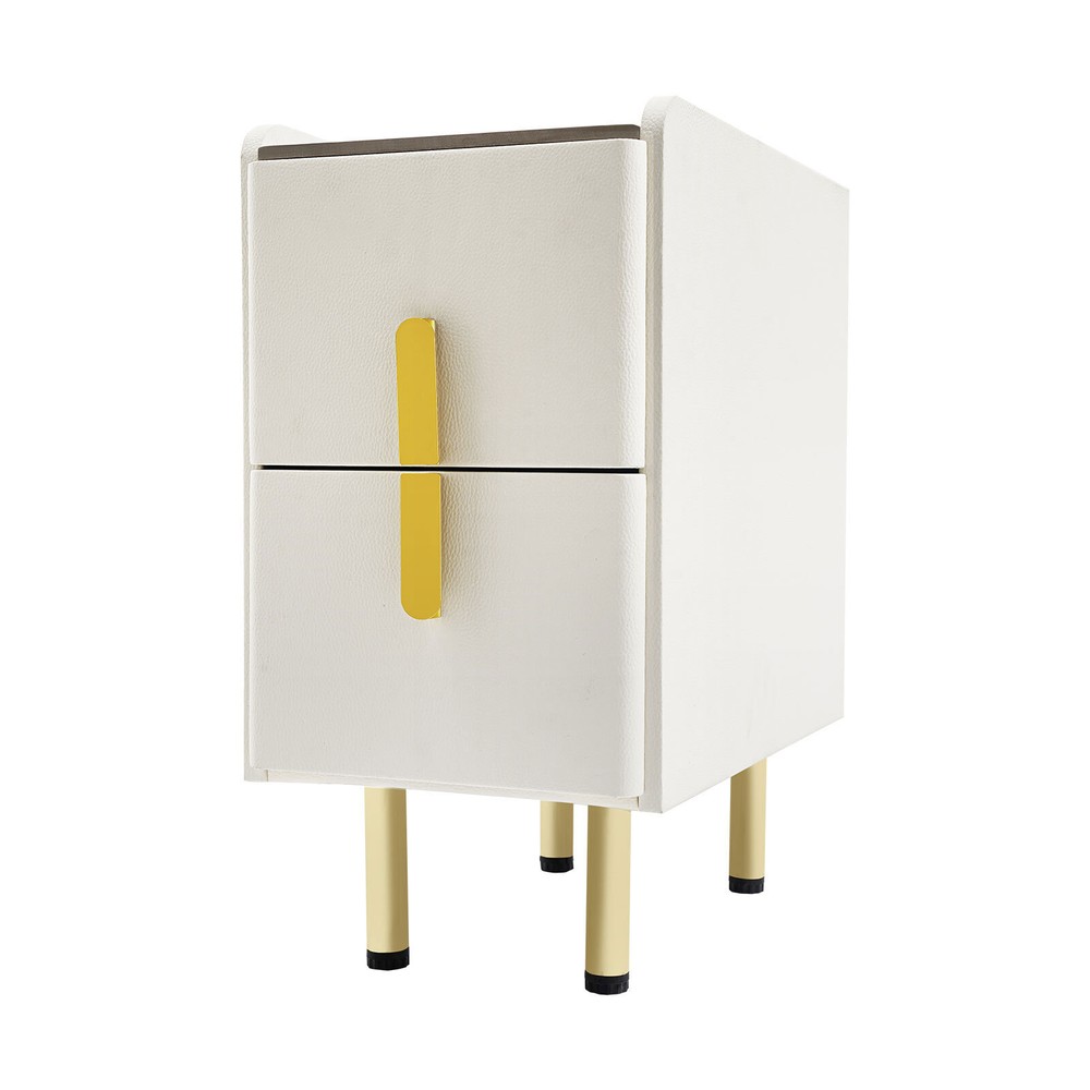 Narrow Bedside Table with Drawers, Bedside Table, Slim Bedside Table